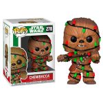 funko pop de Chewbacca con luces de navidad