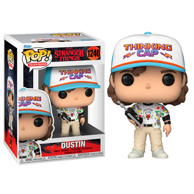 funko pop de dustin con la gorra de pensar