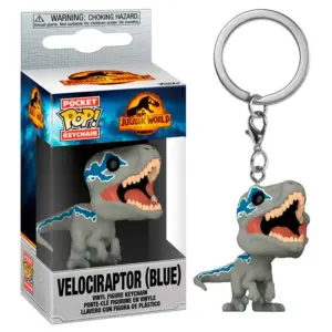 Llavero POCKET Velociraptor Azul