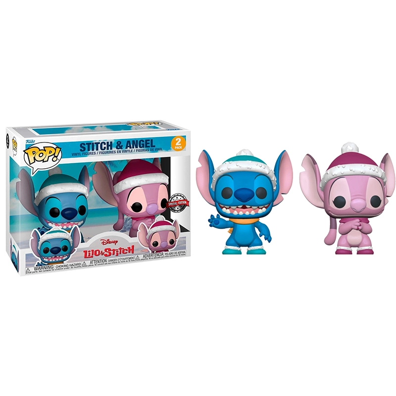 Pack 2 FUNKO POP Stitch y Angel de Invierno