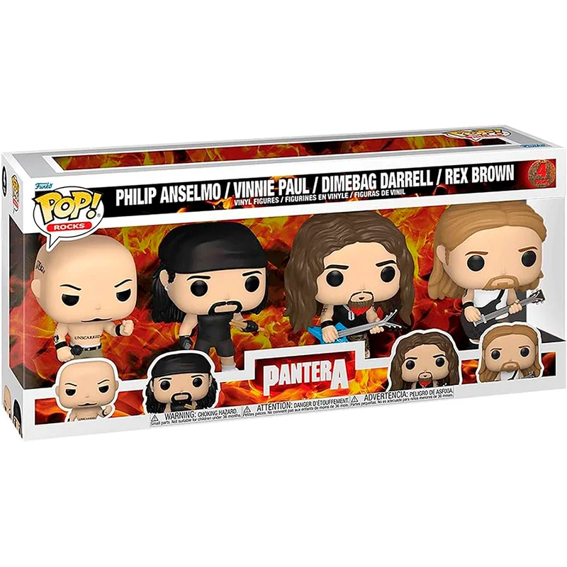 Pack 4 muñecos FUNKO POP Philip Vinnie Dimebag Rex