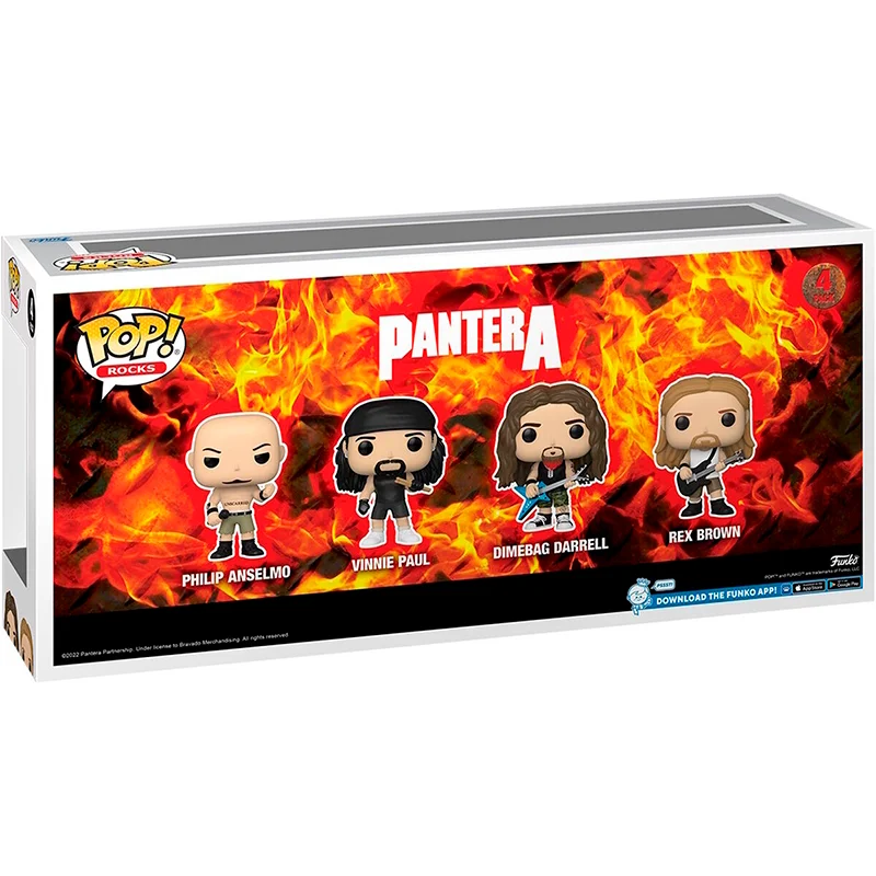 Pack 4 figuras FUNKO POP Philip Vinnie Dimebag Rex