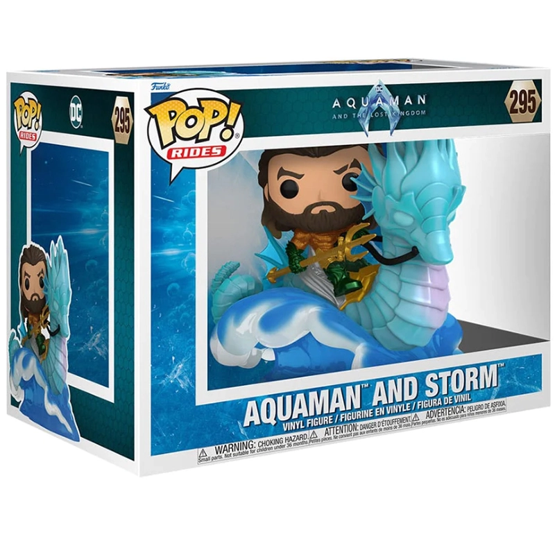 FUNKO POP Aquaman y Storm 295 - Aquaman y el Reino Perido Rides - Imagen 2