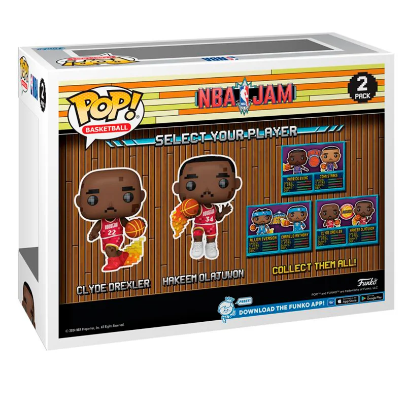 Pack 2 FUNKO POP Clyde Drexler y Harkeem Olajuwon