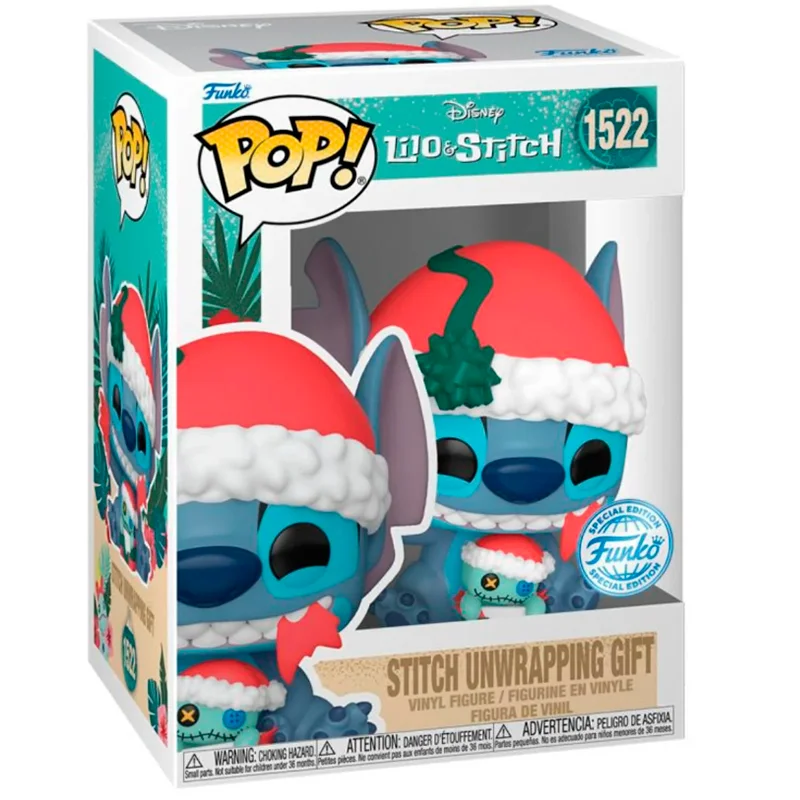 figura POP Stitch Abriendo Regalos de Navidad 1522